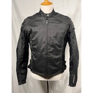 Joe Rocket Men’s XL Motorcycle Riding Jacket Black Textile w/ Thermal Liner